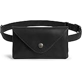 Hide & Drink, Waist Pouch, Fanny Pack, Medieval Bag, Vintage Purse, Phone Holder Cable Case, Easy Travel for Digital Nomads, Full Grain Leather, Handmade, Charcoal Black