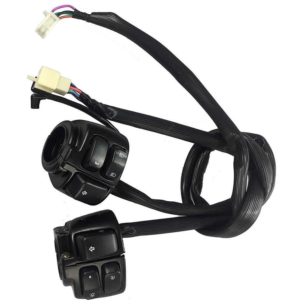 Hiapix Pair Motorcycle Handbar Cruise Control Switches with Wiring