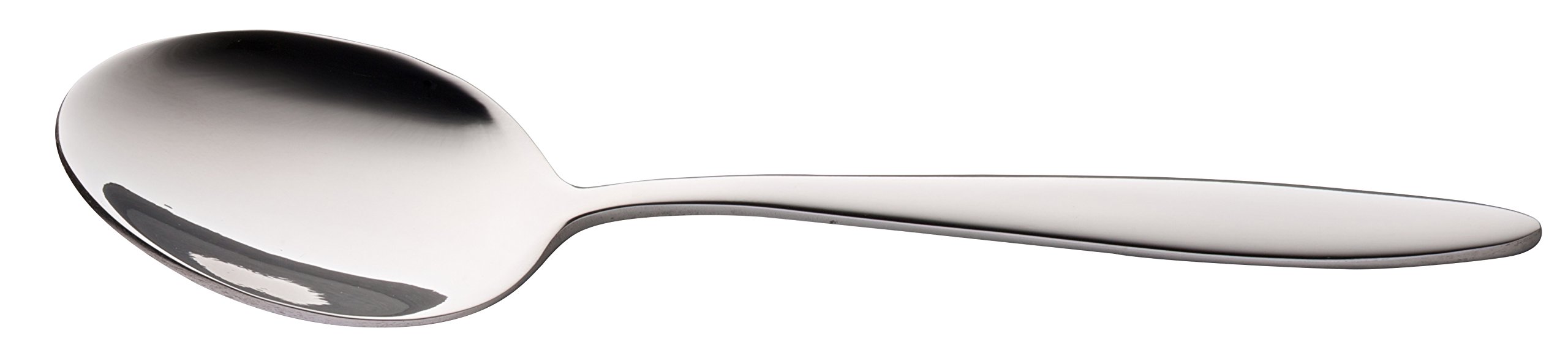 Utopia F10008-000000-B01012 Teardrop 18/10 Stainless Steel Dessert Spoon, 185 mm Length, Pack of 12