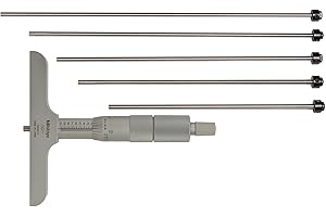 Mitutoyo 129-132, 0 - 6" X .001" Depth Micrometer, 4" Base