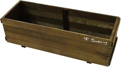 Amazon 日本製 天然木プランターカバー 650型 ガーデニング ダーク プランター