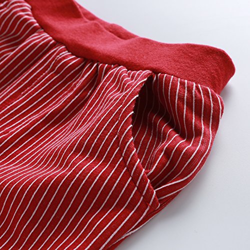 cuteadoy Boy's 2 Piece Outfit Set Sleeve Shirt and Shorts for 1 to 5 Years Olds Little Boy (90(1Years), Wine red)