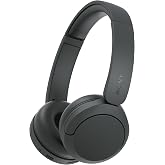 Sony WH-CH530 Wireless On-Ear Bluetooth Headphones with Microphone, Black | Comfortable Lightweight Design, Up to 55 Hrs Battery with Quick Charging, Multipoint Connection, Clear Calls, Swivel design