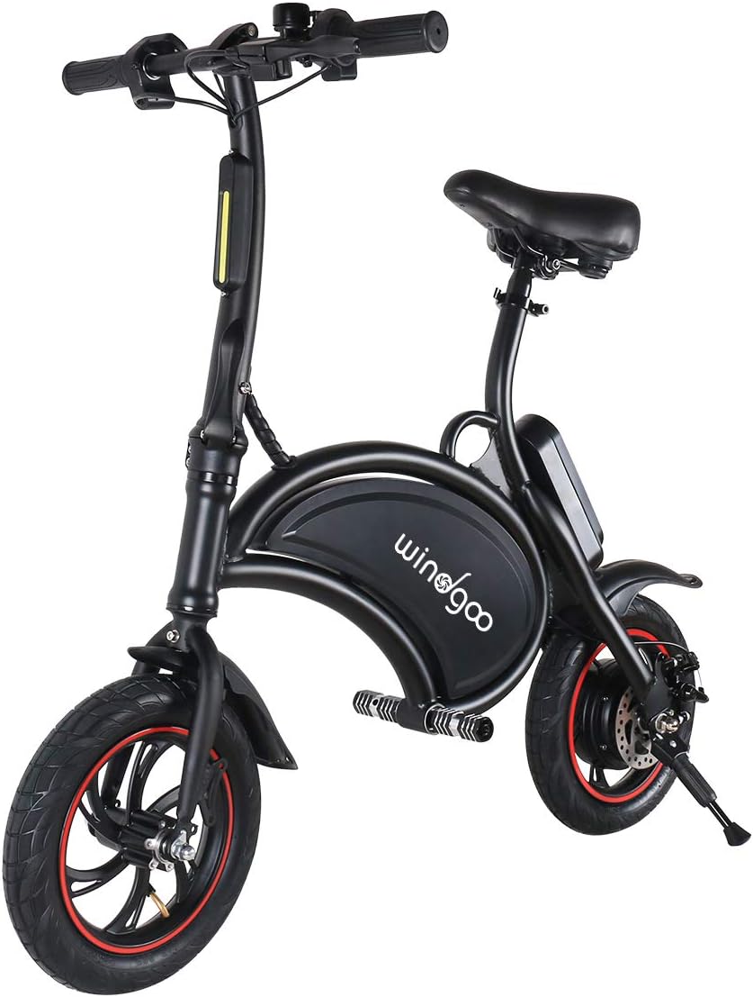 Windgoo Electric Bike, Foldablke 12 inch 36V E-bike with 6.0Ah Lithium Battery, City Bicycle Max Speed 25 km/h, Disc Brake
