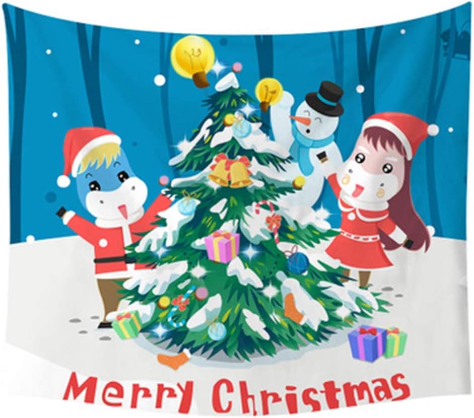 Tapestry Wall Hanging Christmas Cartoon Tapestry Family Decoration Living Room Dining Table Throw Bedspreads Dormitory Decoration 150 200cm 20 Amazon Co Uk Kitchen Home