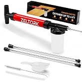 Diatomaceous Earth Powder Duster with Cleaning Brush | Adjustable 4FT Rod, Powder Sprayer, Applicator, Spreader for Indoor Gardening and Outdoor Garden Plant Care