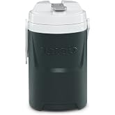 Igloo Laguna Half Gallon Jug, Charcoal | Insulated Sport Jug, Holds 64 oz, Leak-Resistant Flip-Cap, Chain Links Hooks, Swing-Up Carry Handle