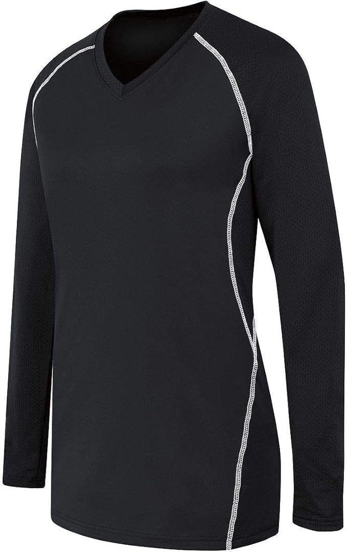 High Five Sportswear Women's Solid Long Sleeve Volleyball Jersey, MD