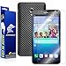 Armorsuit MilitaryShield Black Carbon Fiber Skin Wrap Film + HD Clear Screen Protector for Huawei Ascend Mate 2 - Anti-Bubble Film
