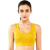 gyprprer Women's 100% Merino Wool Sports Bra, Soft Seamless Yoga Bra for Workout, Hiking, and Daily Wear.