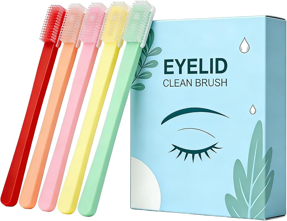 LIZICH Eyelid Brush with Soft Silicone for Sensitive Eyelids,Gently Deeply Clean Eyelid Margins,Removes Dirt,Oil.Blepharitis,