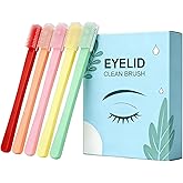 LIZICH Eyelid Brush with Soft Silicone for Sensitive Eyelids,Gently Deeply Clean Eyelid Margins,Removes Dirt,Oil.Blepharitis,MGD and Dry Eyes Relief,Lid Scrub Device,Eyelid Cleanser Partner (5pcs)