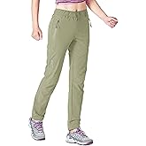 Gopune Women's Hiking Pants Lightweight Quick Dry Water Resistant Elastic Waist Workout Travel Athletic Joggers
