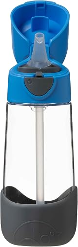 b.box Tritan Drink & Water Bottle 450ml Blue Slate Easy Grip Leakproof Lid