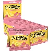 Honey Stinger Organic Pink Lemonade Energy Chew, Gluten Free &amp; Caffeine Free, for Exercise, Running and Performance, Sports Nutrition for Home &amp; Gym, Pre and Mid Workout, 21.6 Ounces (Pack of 12)
