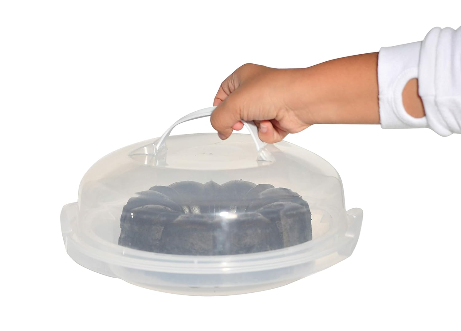 Home-X - Universal High Top Pie Carrier for 9-Inch Pie or Cake with Carrying Handle | Tall Snap Close Cover for Meringue or Cream Topped Pies