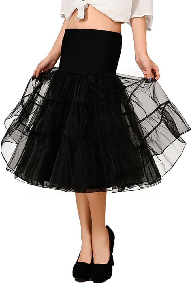 OCTOPUSIR Women's Underskirt 50s Petticoat Skirts Tutu Crinoline Net Voile Underskirts Dresses Half Slips