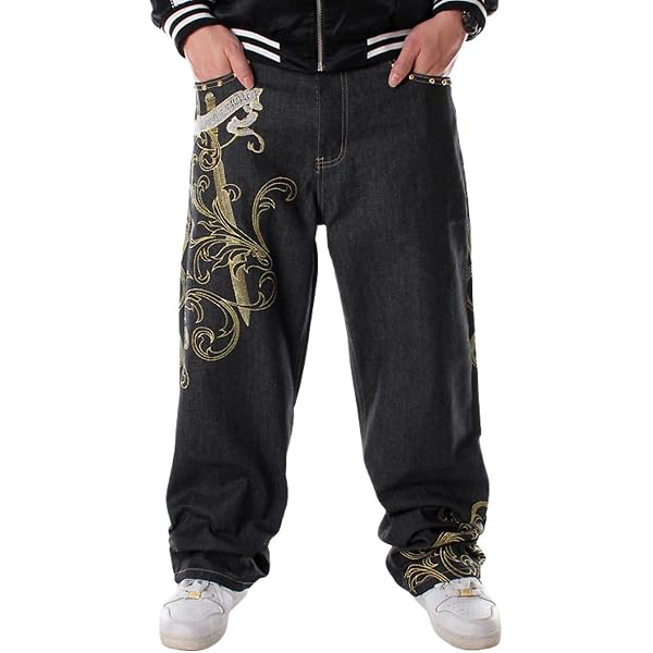 Jean Baggy Garçon Y2K - Coupe Large, Taille Élastique - Style Hip-Hop Décontracté - 4 à 14 Ans
