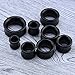 ZS Vintage Natural Brown Black Wood Organic Ear Tunnel Plugs Stretcher Gauges for Men and Women (Black,3/4