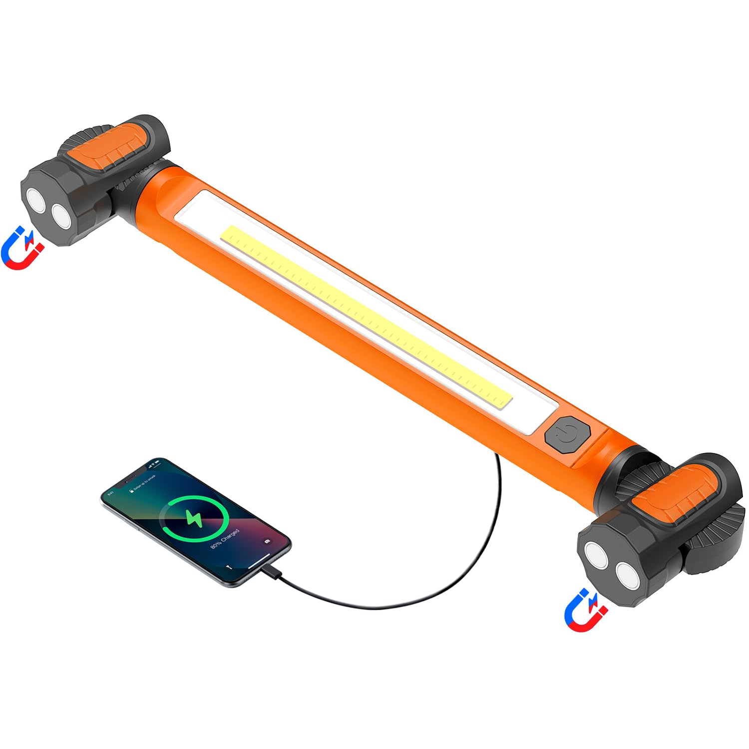 Photo 1 of Mechanic Work Light, wokelux 3000LM LED Work Light, 5200mAh Rechargeable Magnetic Work Light, Underhood Cordless Work Lights with Hooks for Mechanics Inspection Workshop Emergency