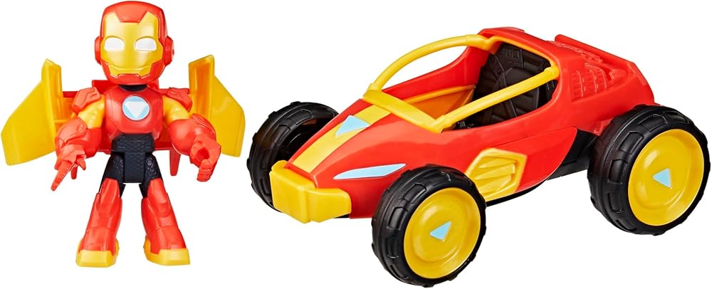 Marvel Spidey and His Amazing Friends Iron Man Vehicle Figure Toy