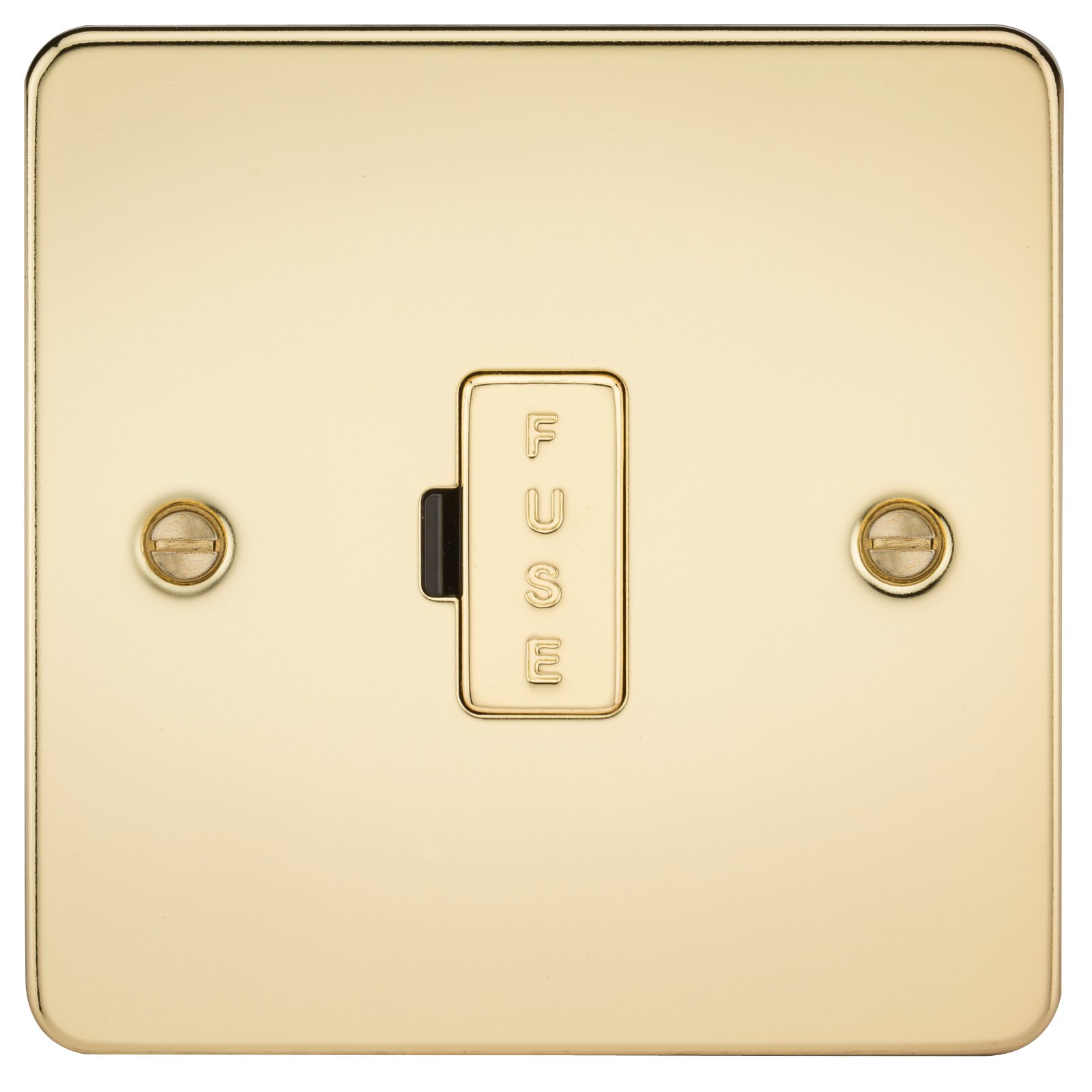 Knightsbridge FP6000PB FPAV6000PB Flat Plate 13A Fused Spur Unit-Polished Brass — image 1