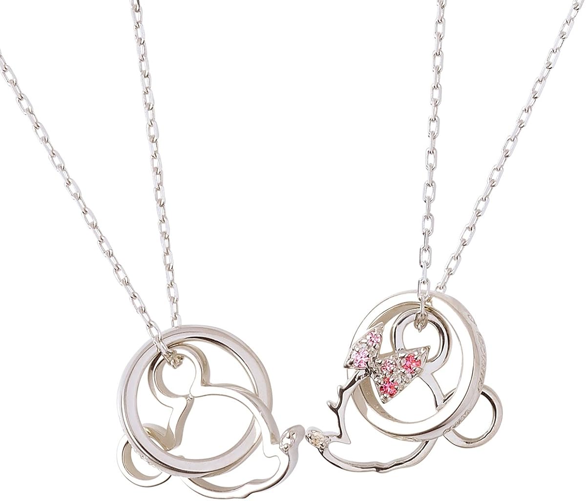 ザ キッス The Kiss ディズニー コレクション ミッキー ミニー シルバー ペアネックレス Di Sn1213dm 1214dm ネックレス 通販 Amazon