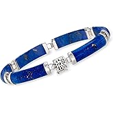Ross-Simons Lapis Bless Bracelet in Sterling Silver