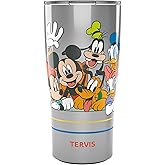 Tervis Traveler Disney Mickey Group Triple Walled Insulated Tumbler Travel Cup Keeps Drinks Cold & Hot, 20oz, Stainless Steel