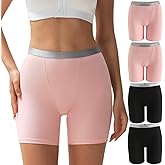 moonlight elves Womens Boxer Briefs Panties, Cotton Comfortable Boy Shorts Underwear, Boxers Underwear For Ladies 4 Pack