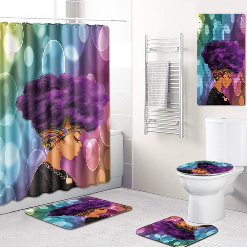 Amazoncom African Women Pattern Shower Curtain Sets