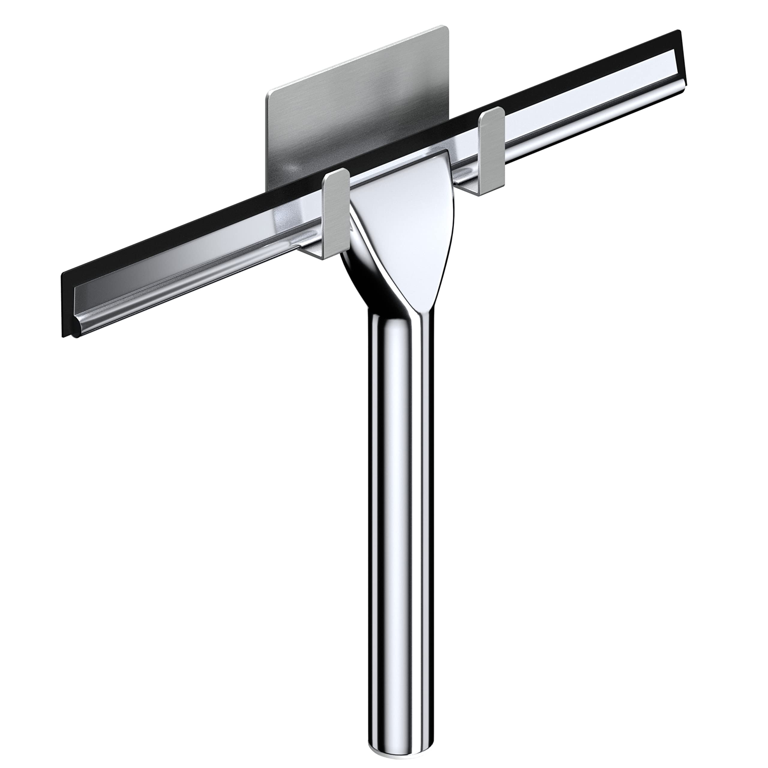 WEISSENSTEIN Self Adhesive Chrome Squeegee – 3M VHB Industrial Strength – Bathroom and Shower Cleaner