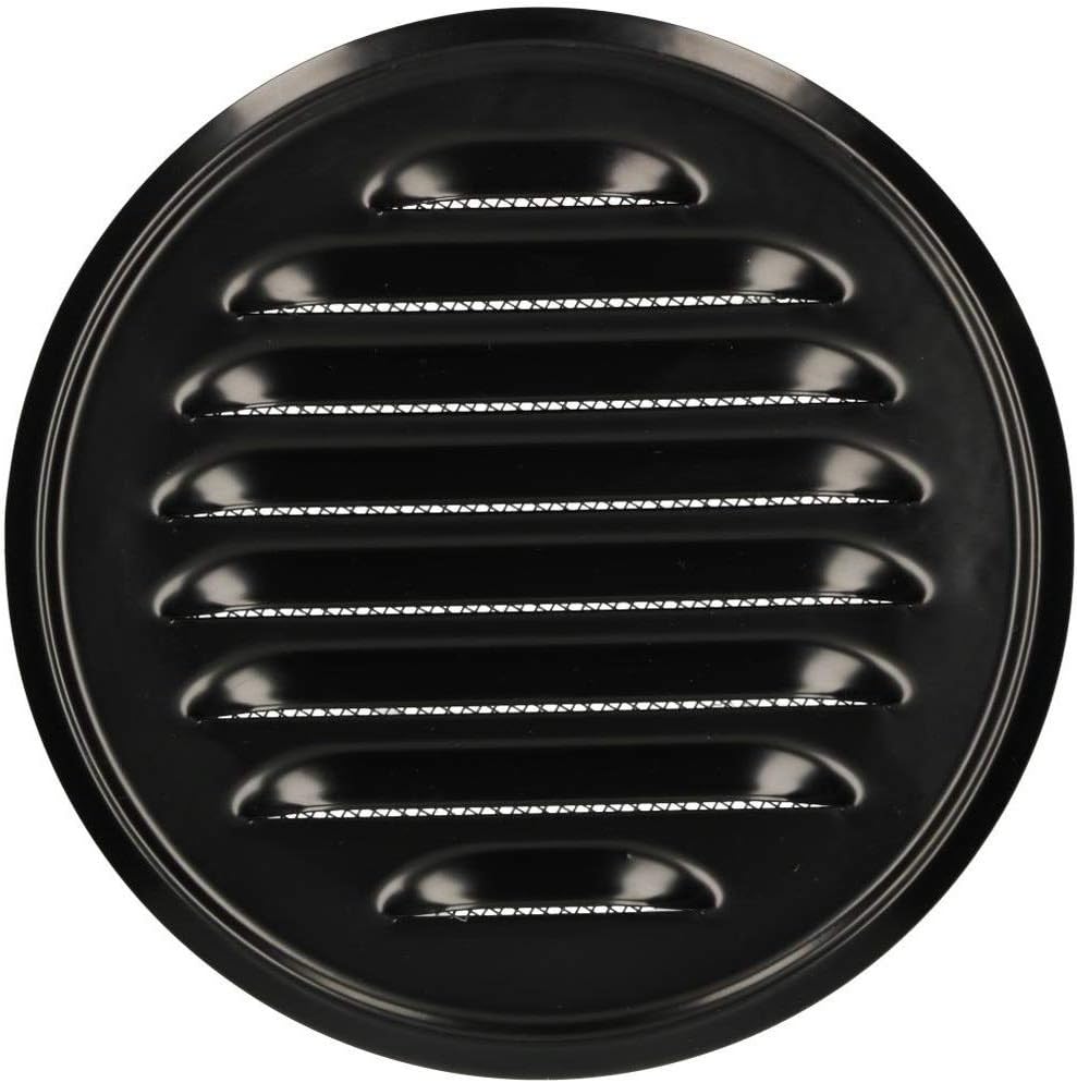 KOTARBAU - Round Ventilation Grille - ⌀ 100 mm - Steel - Exhaust Grille with Screw Mount, Insect Protection, Airflow, Louvered - Image 4