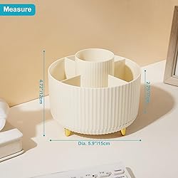 Lolocor Desk Pencil Pen Holder, 5 Slots 360 Degree