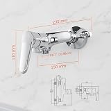 Ibergrif Shower Mixer Valve Wall Mounted Single Lever Chrome Finish Brass view 2
