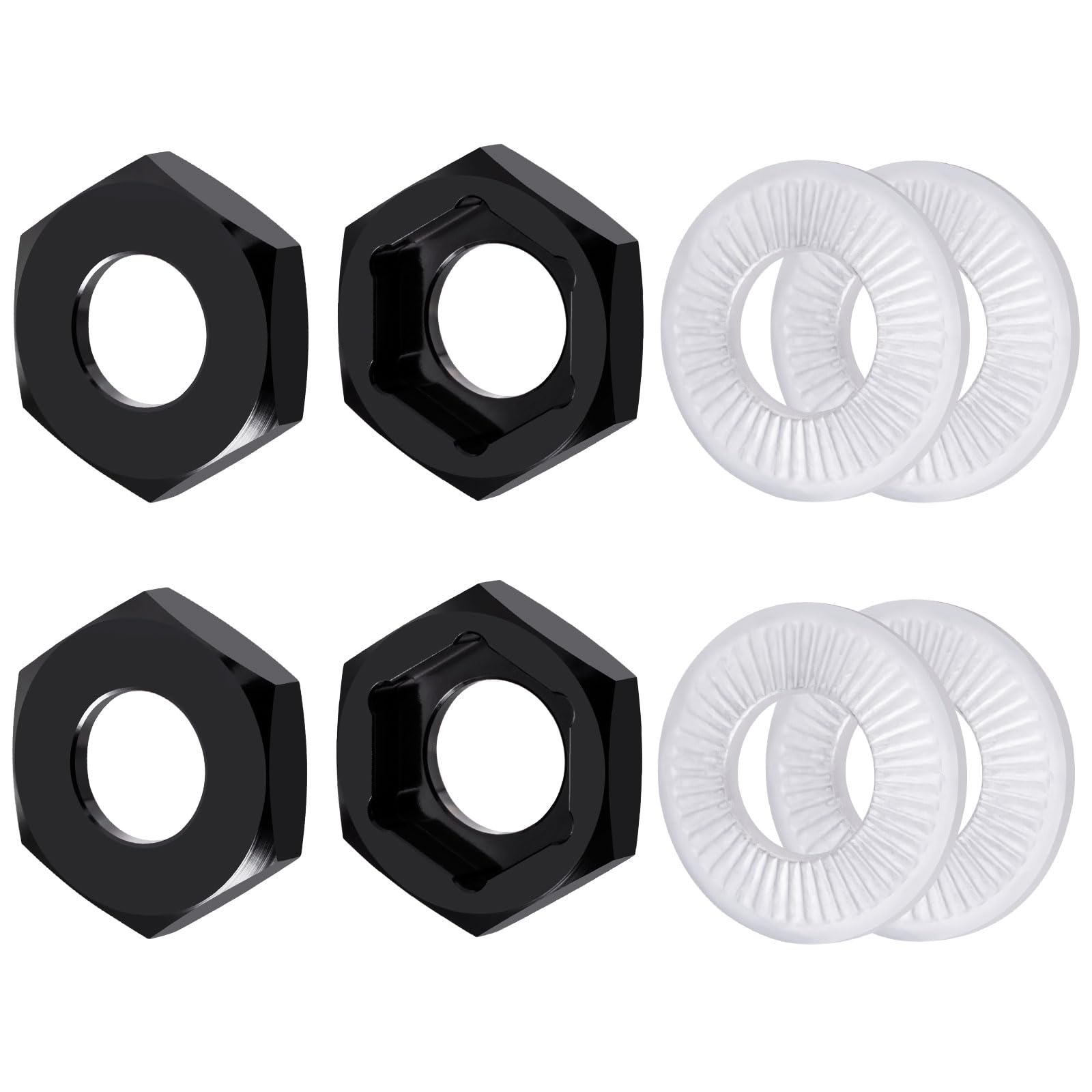 AXspeed 4pcs 17mm to 24mm Wheel Hex Hub Adapter Aluminum Adapter for 1/8 RC Trucks & Off-Road Upgrade
