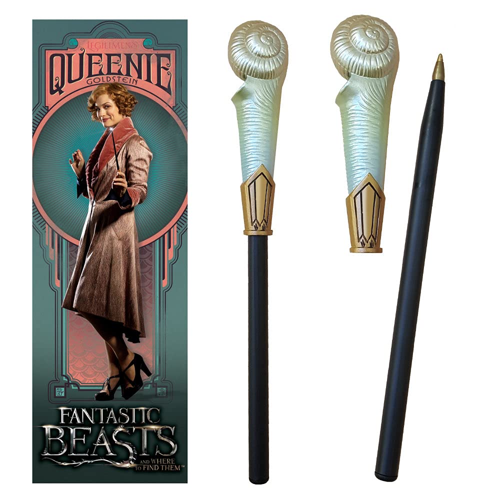 The Noble Collection Fantastic Beasts Queenie Goldstein Wand Pen and Bookmark - 9in (23cm) Officially Licensed Film Set Movie Props Wand Gifts Stationery