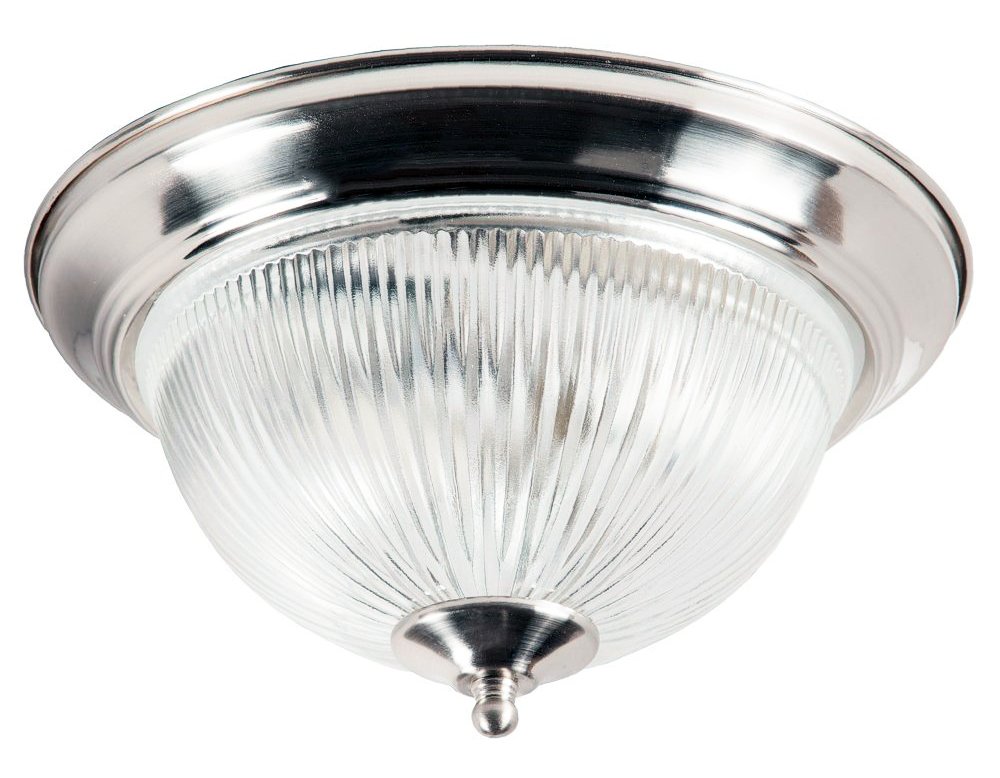 Happy Homewares Traditional Satin Chrome IP44 Bathroom Ceiling Light Fitting