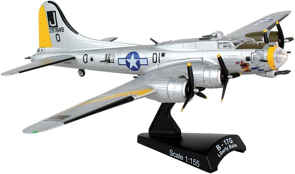 B-17G Flying Fortress Liberty Belle Die Cast Plane Aircraft 1:155 Scale