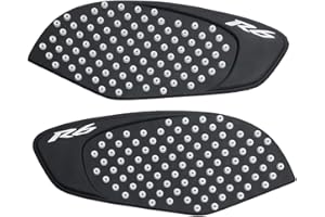 ZXXM White Gas Fuel Tank Pad Traction Side Fuel Knee Grip Decal Compatible With Yamaha YZF R6 2008-2016