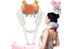 ifgoooo Neck Massager - Mothers Day Gifts,Shoulder Massager with Heat for Pain Relief,Shiatsu Electric Deep Tissue 4D Kneading Massagers