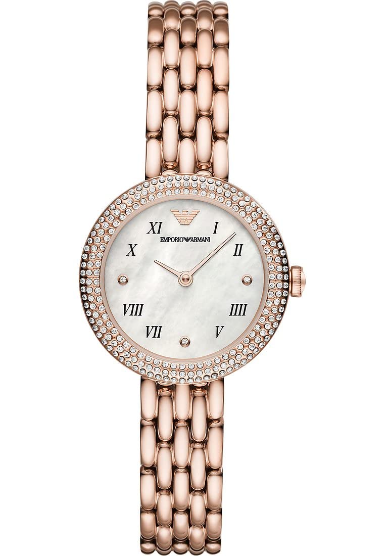 Emporio Armani Watch For Women, 30mm Quartz two hand movement and with Stainless steel strap
