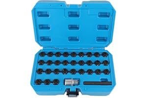 OUFKAR 32 PCS Wheel Lock Removal Kit Compatible with Mercedes Benz, Wheel Lock Key Set Lug Nut Removal Kit