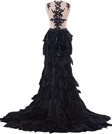 black feather gown