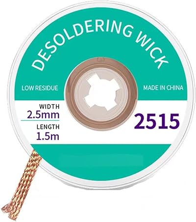 Dolaso Solder Wick Desoldering Braid No-Clean Flux Copper Wire Remover 2mm 3mm