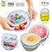 Topmin Silicone Stretch Lids,6 Pack of Various Sizes,Food Hugger and Unilid,Reusable,Durable and Expendable,Silicone Covers for Containers/Bowl/Food