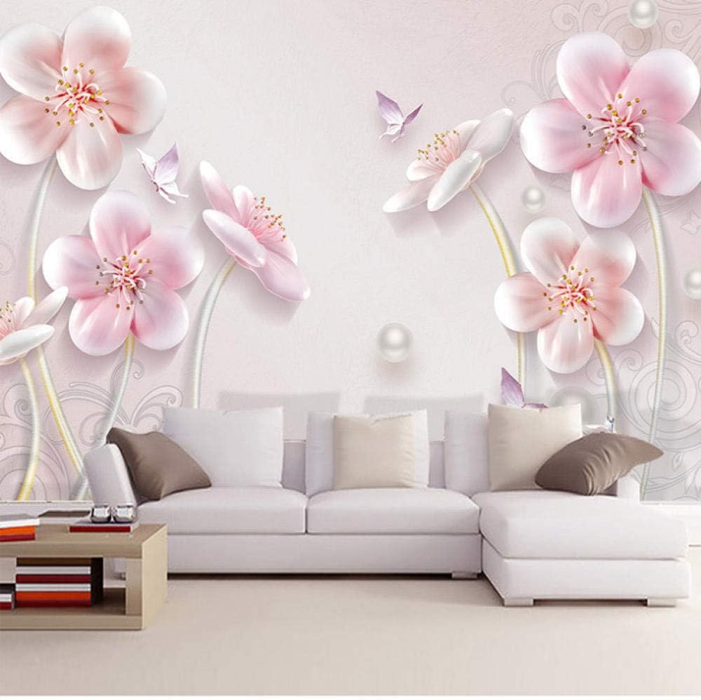 Papel tapiz de foto personalizado 3D en relieve ciruela minimalista