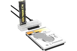 MAIWO NVMe to USB C Adapter, SATA to USB Cable, 10Gbps Tool Free Hard Drive Reader Converter for M.2 PCIe NVMe M Key & 2.5 In