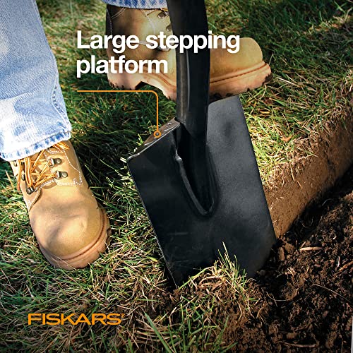 Fiskars Square Garden Spade Shovel Steel Flat Shovel with 48" D