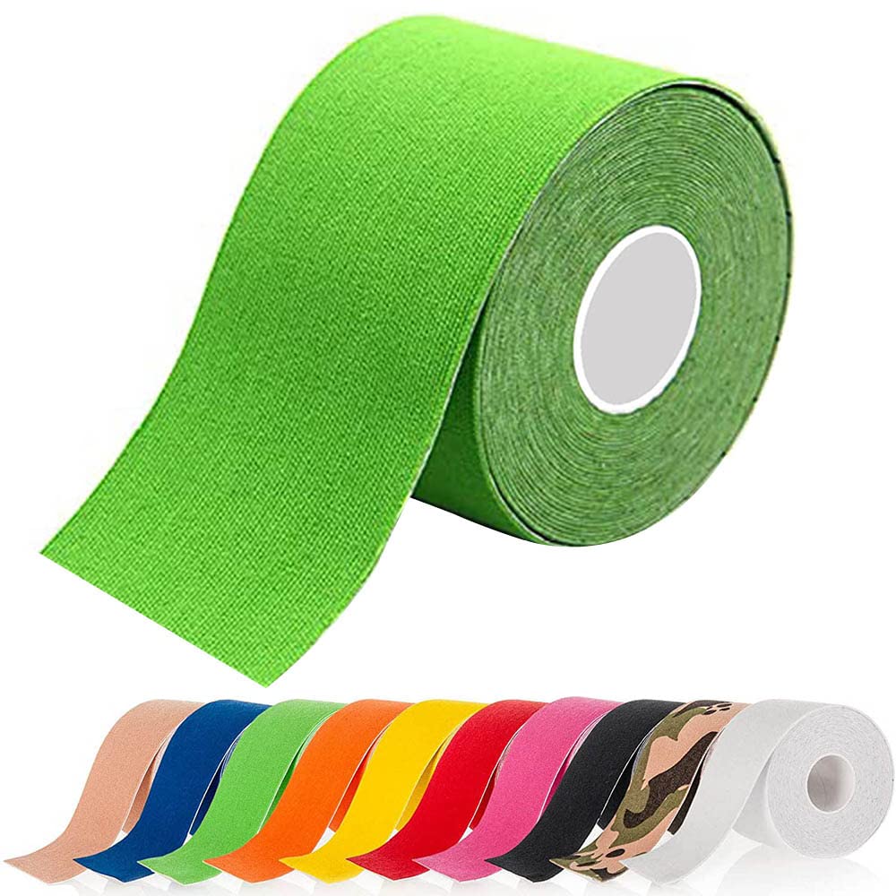 ATETEO Kinesiology Tape | Sports Tape 5m x (2.5/3.8/5/7.5) cm Roll of Elastic Muscle Support Tape for Exercise &Injury Recovery